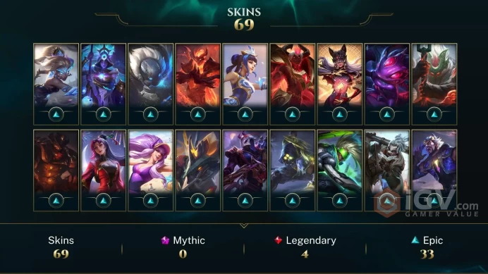 LAS 70 SKINS GOLD 4 99 CHAMPIONS 175 LEVEL INSTANT DELIVERY FULL ACCESS FH0Z6