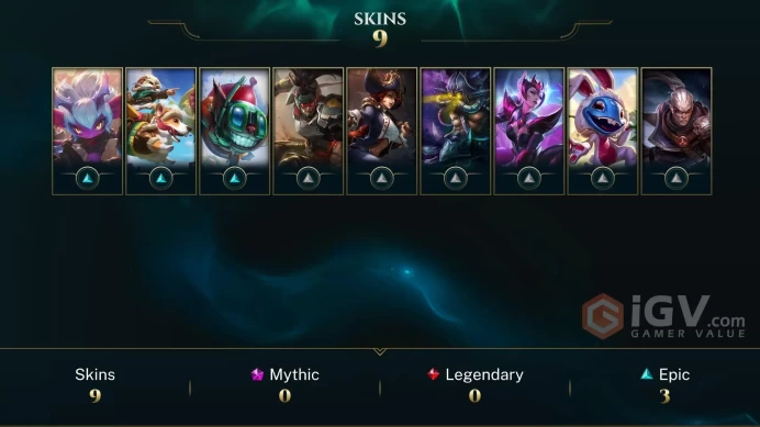 EUNE 9 SKINS GOLD 4 33 CHAMPIONS 46 LEVEL INSTANT DELIVERY FULL ACCESS FGKdK