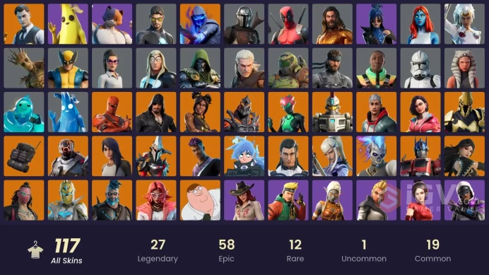 [Code 9679] [PC] 117 skins | Gold Brutus | Gold Midas | Hybrid | The Ageless | Mizuki | Luxe | Omegarok | Rox | Nezumi | Sentinel | The Scientis