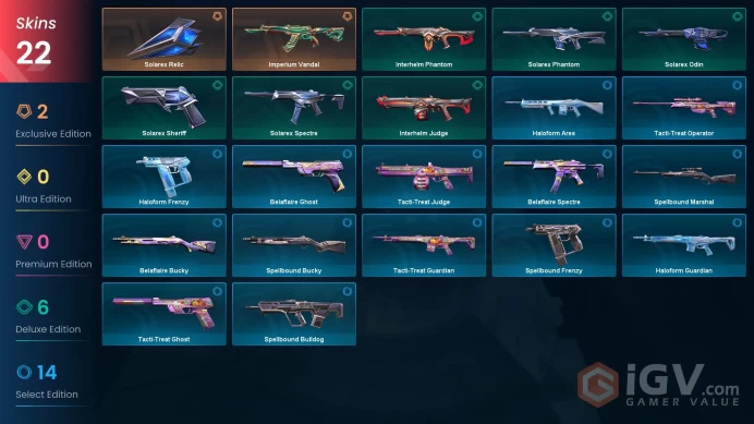 EU | Valorant Account | 22 Skins | Solarex Relic | Imperium Vandal | Solarex Odin | Solarex Sheriff | Interhelm Phantom