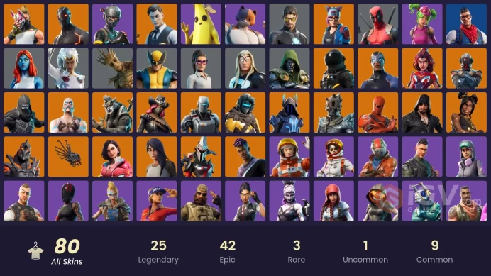 80 Skins | Elite Agent | Blue team Leader | Prodigy | Dark Voyager | Gear Specialist Maya | Ruin | Omega | Valor | Eternal Knight | Drift 