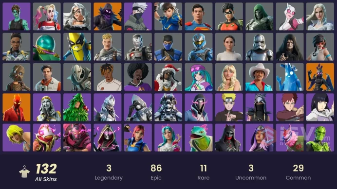 [Code 9688] [PC] 132 skins | Sultura | Naruto Uzumaki | Ravage | Raven | Inferno | Emperor Palpatine | Poe Dameron | Apprentice Evie | Captain P