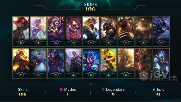 【TR 】Level 243    150 Champ/ 106 Skins   Full Access  High Quality Account  Instant Delivery️