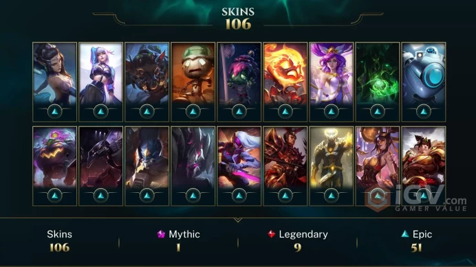 【TR 】Level 243    150 Champ/ 106 Skins   Full Access  High Quality Account  Instant Delivery️