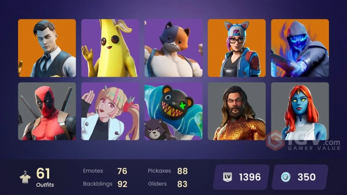 [Code 9697] [PC] 61 skins | Gold Meowscles | Gold Brutus | Gold Midas | Cloud Striker | Tart Tycoon | Hybrid | The Ice King | The Prisoner | Fad