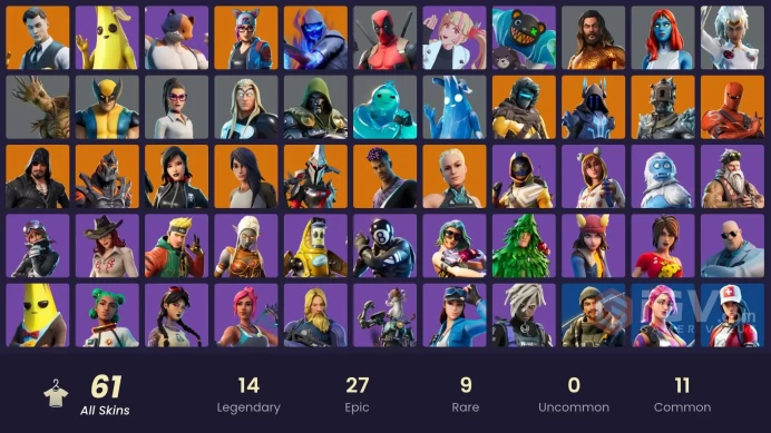 [Code 9697] [PC] 61 skins | Gold Meowscles | Gold Brutus | Gold Midas | Cloud Striker | Tart Tycoon | Hybrid | The Ice King | The Prisoner | Fad