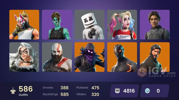 [PC/XBOX/NIN] 586 skins | Rogue Spider Knight | The Reaper | Elite Agent | Astro Jack | Gold Kratos | Gold Midas | Leviathan axe
