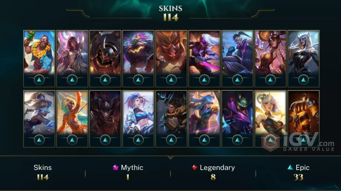 EUW 117 Skins 172 Champs | High Noon Ashe | Three Honors Shen | FPX Malphite | Playmaker Lee Sin | Definitely Not Blitzcrank | L3958