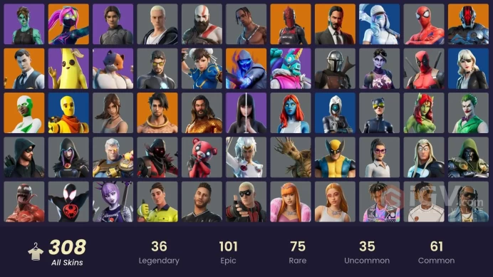 [PC/PSN/XBOX/NIN] 308 skins | OG STW | Travis Scott | Unchained Ram | Gold Brutus | Gold Kratos | Gold Midas | Victor Elite | Leviathan axe