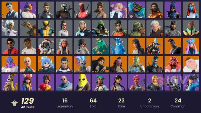 [PC/PSN/XBOX/Nintendo] 129 skins F/A : Lara Croft | Gold Midas | Sultura | Point Patroller | Trilogy | Cloud Striker | Fixer | Alli
