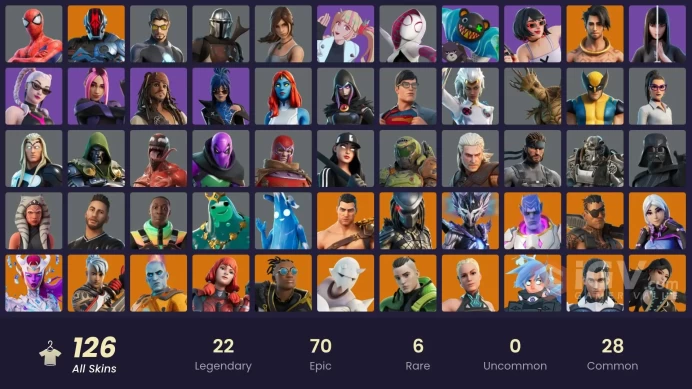  [PC/PSN/XBOX/Nintendo] 126 skins PSN vB 3700 F/A :  Snap | Twyn | Kado Thorne | Ronin | Malik | Era | The Ageless | Kymera | Spire Assassin | V
