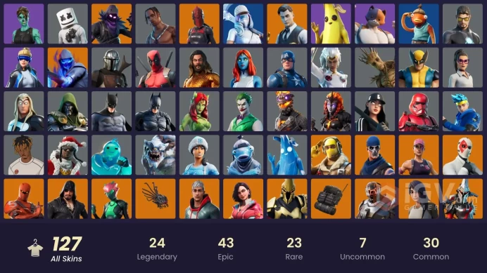 PC/PSN/Xbox/Nintendo 127 skins | OG STW | Travis Scott | Neo Versa | Gold Brutus | WORLD CUP | Gold Midas | Point Patroller | Cloud Striker | Tr
