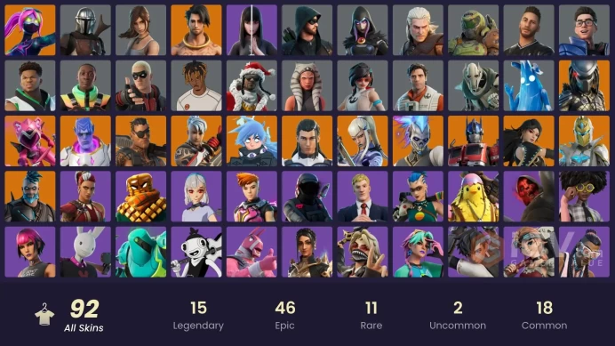 92 skins | Omegarok | Joey | Optimus Prime | Mecha Cuddle Master | Spectra Knight | The Ageless | Renzo the Destroyer | Kymera | Predator
