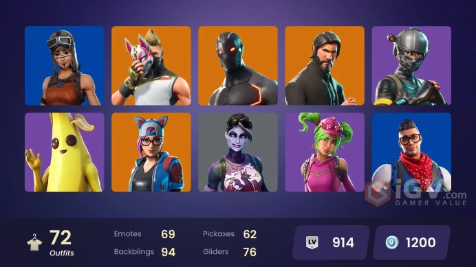 72 skins | The Reaper | Elite Agent | Take The L | Omega | Ride The Pony | Mako | Snowflake | Renegade Raider | Blue Team Leader | Prodigy