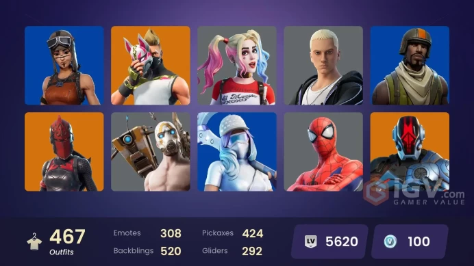 [ALL PLATFORMS]-467 Skin-424 Pickaxes-Renegade Raider-Aerial Assault Trooper-FULL ACCESS-