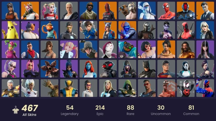 [ALL PLATFORMS]-467 Skin-424 Pickaxes-Renegade Raider-Aerial Assault Trooper-FULL ACCESS-