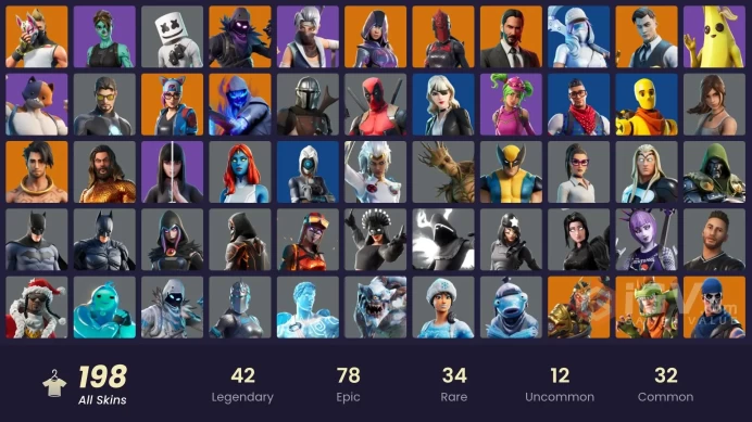 [PC/XBOX] 198 skins | OG STW | Glow | Blue Team Leader | Gold Meowscles | Gold Brutus | Gold Midas | Take The L | Merry Mint Axe | Y762