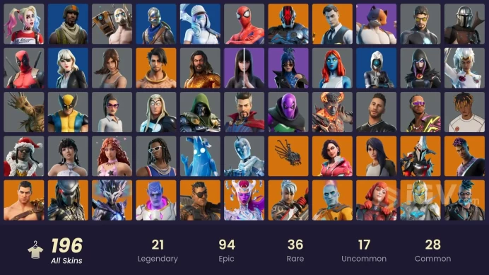 [ALL PLATFORMS]-161 Skin-Blue Squire-Leviathan Axe-Candy Axe-Lewis Hamilton-Brutus-TNTina-Harley Quinn-Lara Croft-CHANGEABLE MAIL-FULL ACCESS-