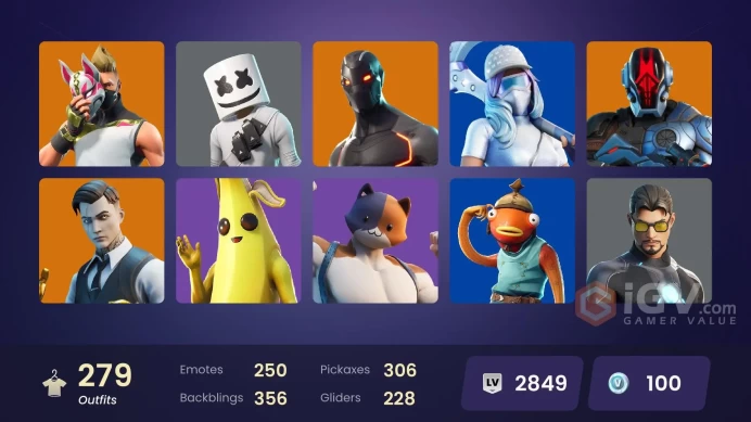 [Code 9700] [PC]279 skins | OG STW | WORLD CUP | Master Chief (Matte Black) | Gold Midas | Snake Eyes | Rogue Agent | Hybrid | The Ice King 