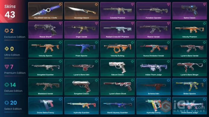 NA / V.GO! Vol. 1 Knife, Sovereign Sword/Origin&Reaver Vandal AND MORE HQ SKINS  > RANKED READY: Yes / FULL ACCESS / INSTANT DELIVERY / bf1z