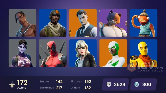 PC/XBOX / 172 SKINS / TRAVIS SCOTT |  Darth Vader |  Point Patroller | Xander |  Spectra Knight  | Midas | Zeus | Ravage / MAIL (FULL ACCESS)