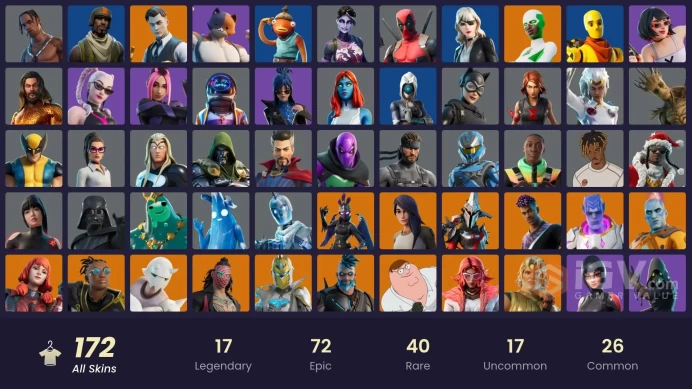 PC/XBOX / 172 SKINS / TRAVIS SCOTT |  Darth Vader |  Point Patroller | Xander |  Spectra Knight  | Midas | Zeus | Ravage / MAIL (FULL ACCESS)