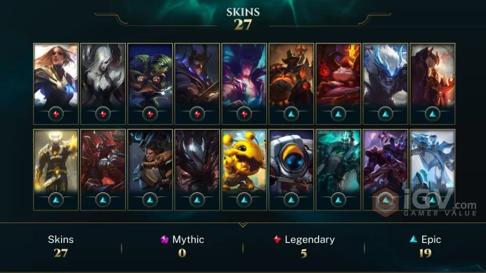 TR Unranked // ✨ +53 Champion / 8819 BE / +27 Skins / 94 Level / Full Access / Click for Full Details