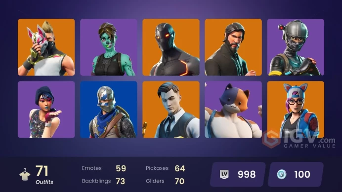 (PC PSN XBOX) 71 skins | OG STW | Sparkle Specialist | The Reaper | Blue Squire | Royale Knight | Elite Agent | Blue Team Leader | Gold Brutus |