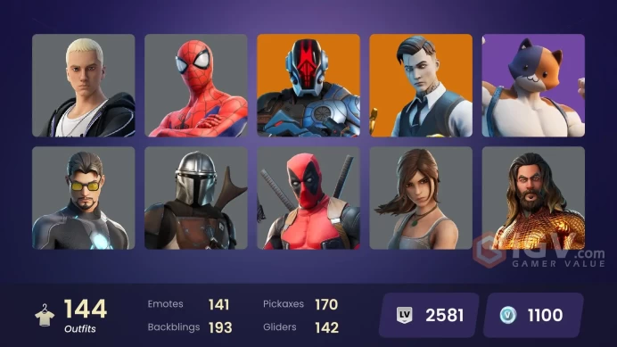 (PC PSN XBOX) 144 skins | Gold Brutus | Gold Midas | Joey | The Ageless | Kymera | Mizuki | Omegarok | Nezumi | Ronin | Peter Griffin | Gear Spe