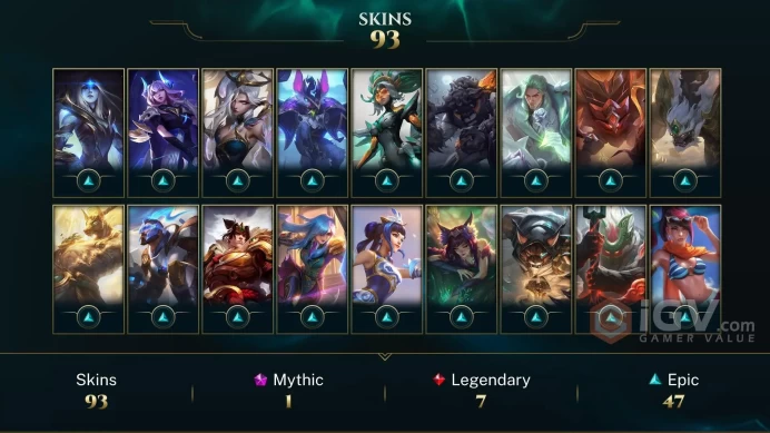 EUW / IRON 1(54LP) / 135 Champ / 93 Good skins / 22.8K BE / 2.110 RIOT POINTS /  SAFETY / LIFETIME WARRANTY/FULL ACCES / CHEAP