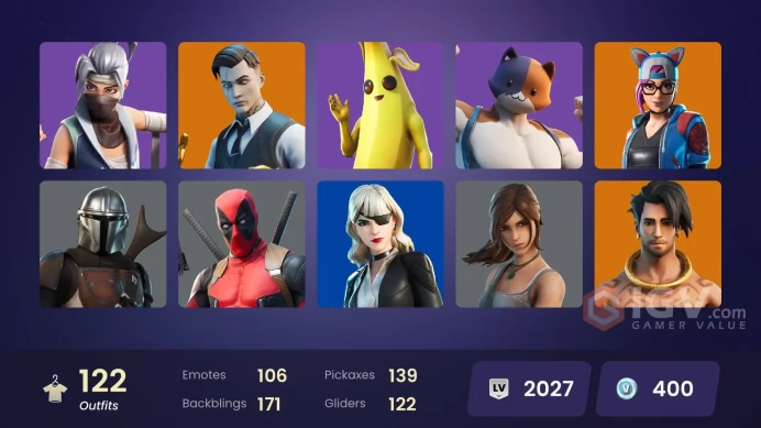 PC/PSN/Xbox/Nintendo 122 skins Leviathan Axe | Unchained Ramirez | Gold Brutus | Gold Midas | Pitch Patroller | Tart Tycoon | Rogue Agent | Hybr