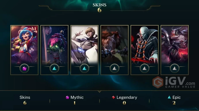  EUNE  6 SKINS  PLATINUM 4  74 CHAMPIONS  44 LEVEL  INSTANT DELIVERY  FULL ACCESS  FIp0H 