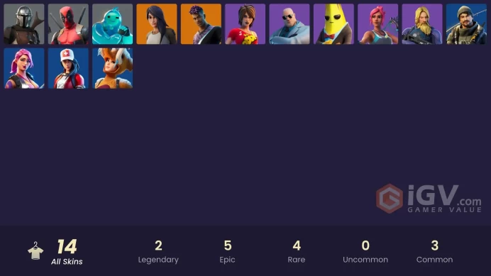 PC/PSN 14 SKINS Fade Mandalorian Gear Specialist Maya Deadpool Ocean 300 VBUCKS FElfW