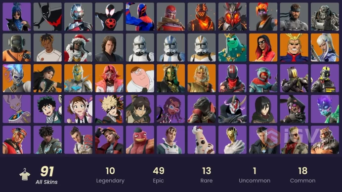 [ALL PLATFORMS]-90 Skin-60.000 V-BUCKS SPEND-KAWSPEELY-Remi-KAWS Skeleton-Thunder-FULL ACCESS-