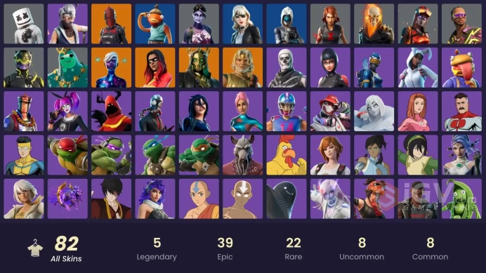 [ALL PLATFORMS]-82 Skin-110K V-BUCKS SPEND-Lace-Black Widow Outfit-Launch Day Lewis Hamilton-Marshmello-FULL ACCESS-