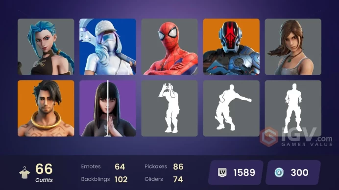 [ALL PLATFORMS]-66 Skin-Arcane Jinx-Lara Croft-FULL ACCESS-