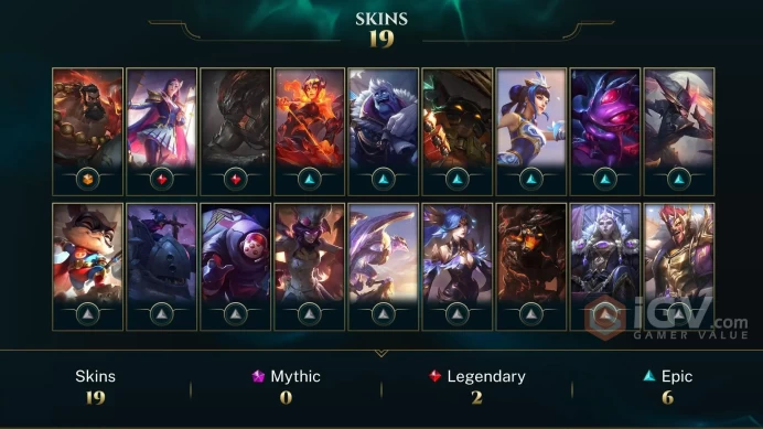  LAN  19 SKINS  GOLD 1  86 CHAMPIONS  115 LEVEL  INSTANT DELIVERY  FULL ACCESS  FJKCd 