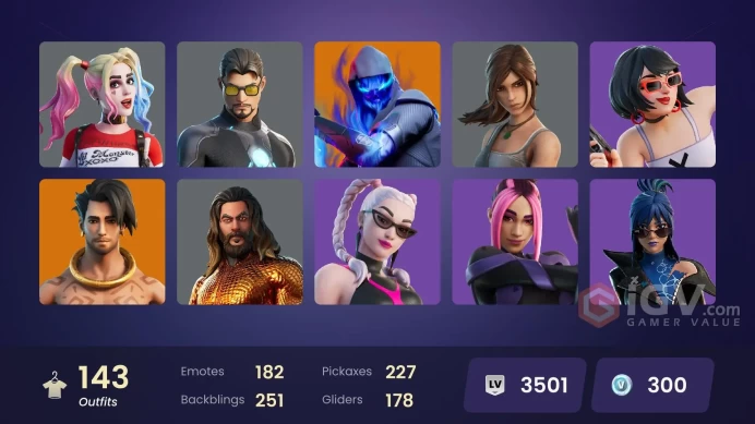 [PSN/XBOX/NIN/PC] 143 SKINS | TART TYCOON | OVERCHARGED | MASKED FADE | FANCY PETER GRIFFIN (NO HAT) | STAGE 5 | GREY | BURNING AMBITION