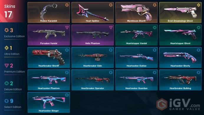 EU/TR %50 Cheap VP - Diamond 3 -Reaver Karambit - Forsaken Vandal - Helezon Phantom - Evori Ghost - MystBloom Sheriff