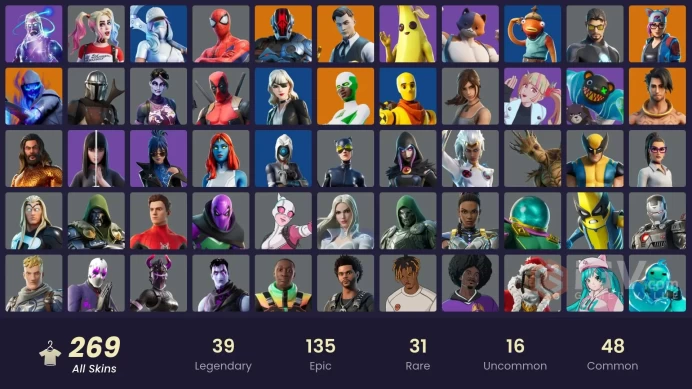 [PC/PSN/XBOX/NIN] 269 skins | OG STW | Galaxy | Gold Midas | Gold Brutus | Gold Meowscles | Vulture | Blackheart | Predator | Omegarok | 