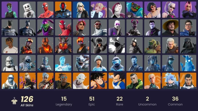 (PC PSN XBOX) 126 skins | Subzero Cryptic | Sultura | Vegeta | Snap | Spectra Knight | The Ageless | Renzo the Destroyer | Malik | The Foundatio