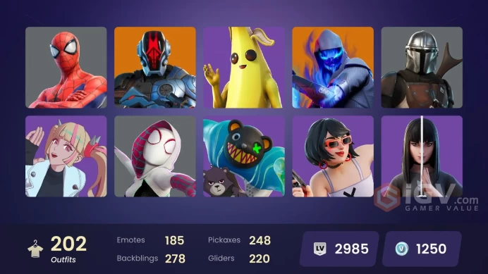 [3in1] / Instant • FN (All Platforms) • 202 skins + 1250 VB • Ahsoka Tano • Take the Elf • Optimus Prime • Darth Vader • Spider-Man •Full Access