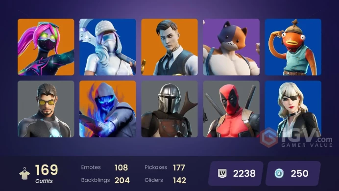 (PC PSN XBOX) 169 skins | LEVIATHAN AXE / LARA CROFT / GALAXIA / Gold Meowscles | Gold Brutus | Gold Midas | Cloud Striker | Subzero Cryptic | S