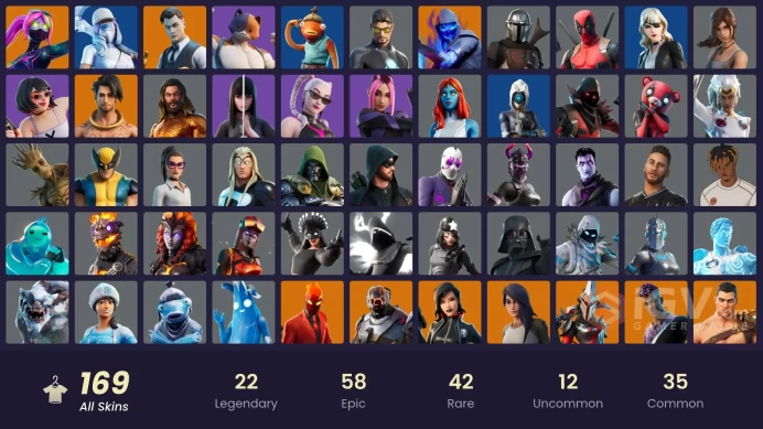 (PC PSN XBOX) 169 skins | LEVIATHAN AXE / LARA CROFT / GALAXIA / Gold Meowscles | Gold Brutus | Gold Midas | Cloud Striker | Subzero Cryptic | S