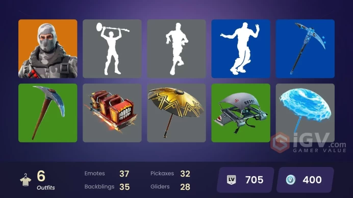 6 skins | Havoc | Mako | Sub Commander | Lt. Evergreen | Snowmando | Wooly Warrior | Frost Squad | Rust Bucket | Backup Plan | Arroyo Pack