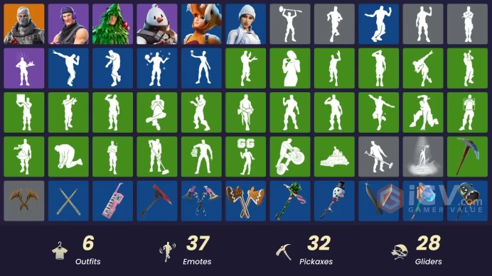 6 skins | Havoc | Mako | Sub Commander | Lt. Evergreen | Snowmando | Wooly Warrior | Frost Squad | Rust Bucket | Backup Plan | Arroyo Pack