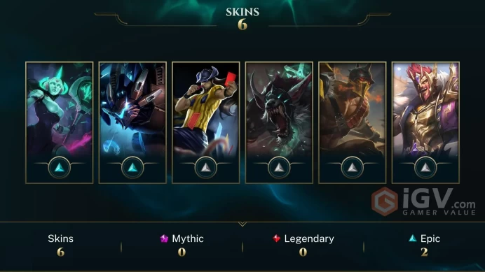 [EUW] | Last season Gold III | Champion 52   | SKIN10  | 1K BE   | Full Access | Instant Delivery |Unverified Email |U36