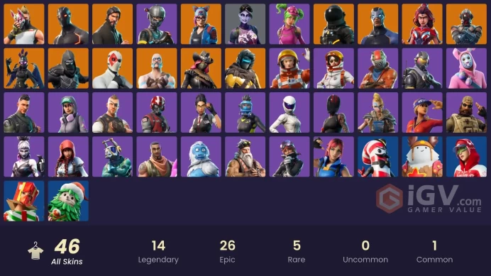 14301[PC/PSN/XBOX] 46 skins | The Reaper | Elite Agent | Rogue Agent | Calamity | The Visitor | Wild Card | Ragnarok | Valor | Ravage | Zenith 