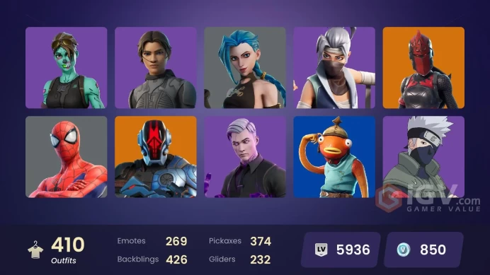 [ALL PLATFORMS]-403 Skin-367 Pickaxes-300K V-BUCKS SPEND-Victor Elite-Blastoff-Galaxy Scout-Wanderlust-Hime-Arachne-Backlash-
