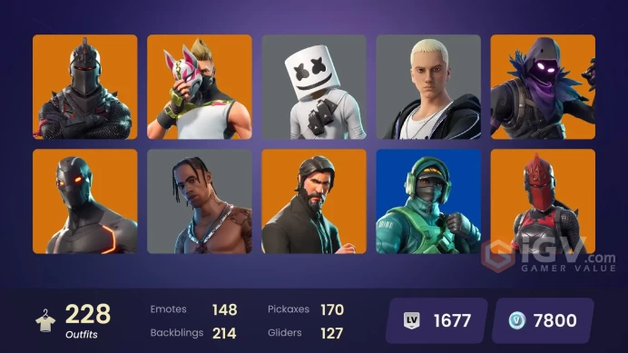 [PC/PSN] 224 skins | Black Knight | Sparkle Specialist | The Reaper | Blue Squire | Royale Knight | Take the L | Candy axe |	Y273